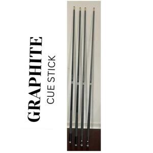 SET OF 4 PLATINUM GRAPHITE 2 PIECES 58’ POOL TABLE CUES STICKS SMOOTH PLAYING